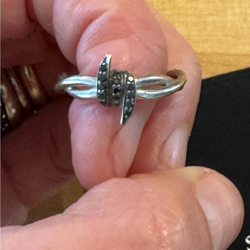 STEPHEN WEBSTER Black Diamond 18ct White Gold Ring